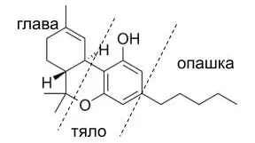Химична формула на молекула JWH-018 синтетичен канабиноид